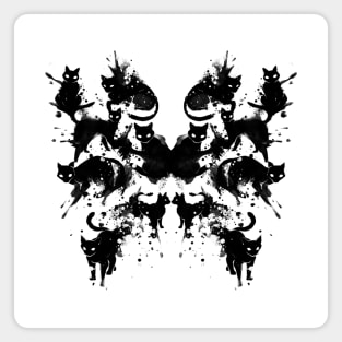 Rorschach Test Cat’s On My Mind Magnet